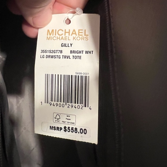 NWT - Michael Kors Gilly large tote bag - grey/white - Picture 3 of 8